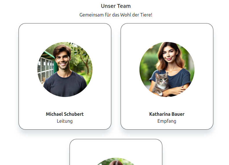 Präsentiere dein Team auf der Webseite